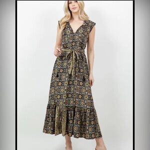 Anthropologie | Dresses | Bhldn Paulina Halter Printed Sequin Midi Dress |  Poshmark